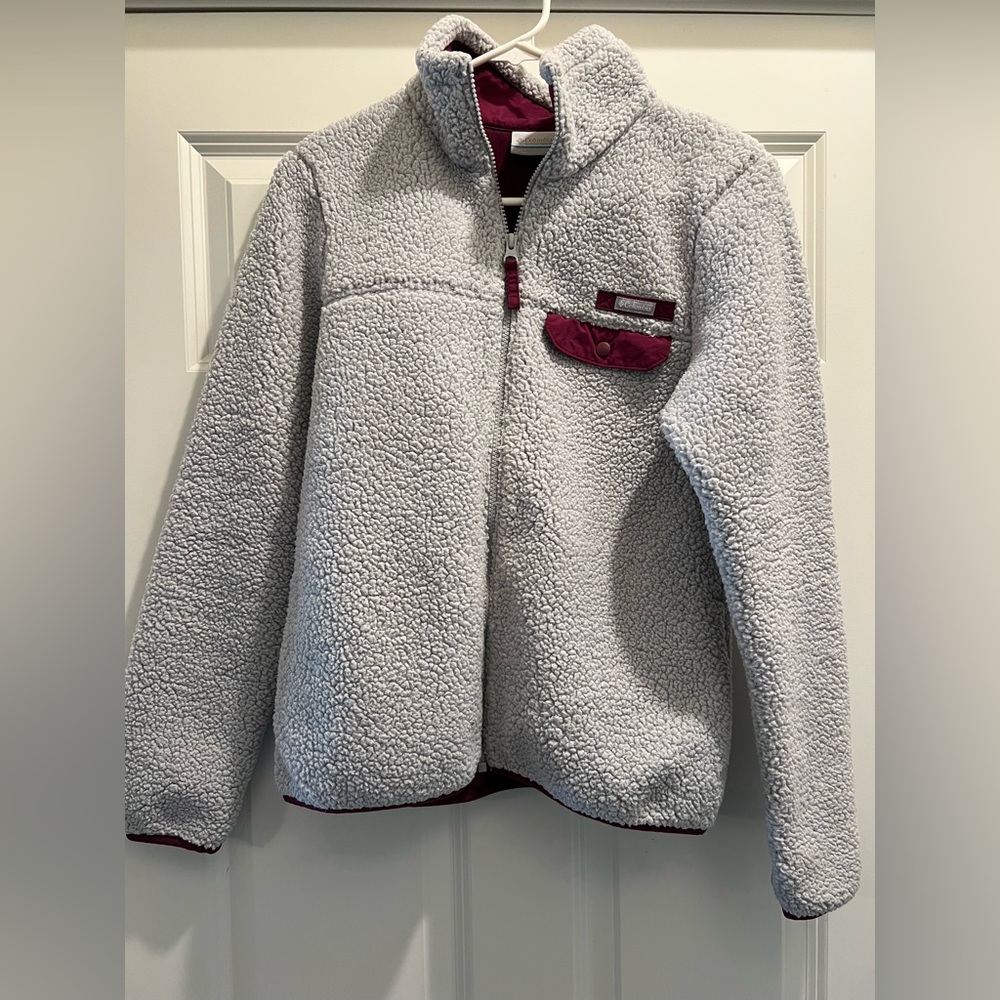 Columbia full zip teddy jacket